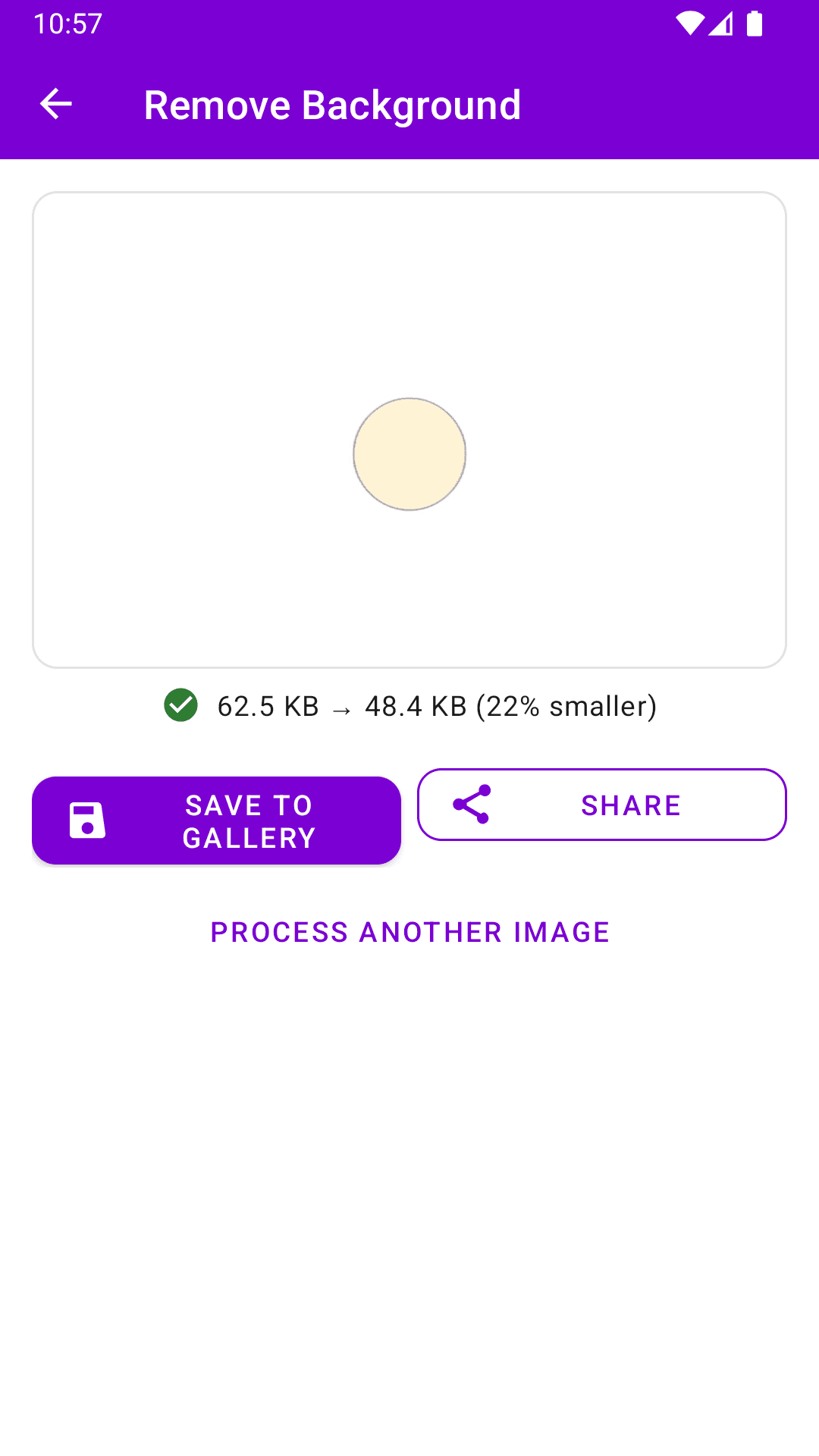 Nimje Tools Android app - Remove Background screen