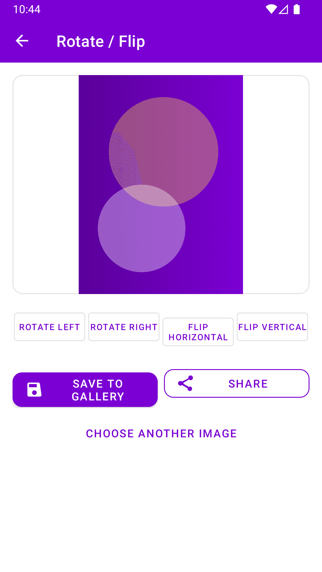 Nimje Tools Android app - Rotate & Flip screen